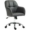 Buy HOMCOM Faux Leather Tub Office Chair, with Wheels - Grey from Furnituretta