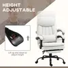 Buy Vinsetto Office Chair, Ergonomic Desk Chair with 6-Point Vibration Massage and Lumbar Heating, Computer Chair with Lumbar Support Pillow, 155° Reclining Back and Footrest, Cream White, 5 from Furnituretta