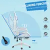 Buy Vinsetto Racing Gaming Chair, Reclining PU Leather Computer Chair with Removable Rabbit Ears, Footrest and Lumber Support, Blue, 6 from Furnituretta