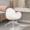Buy HOMCOM Makeup Vanity Chair, Cute Fluffy Desk Chair with Rolling Wheels for Bedroom Living Room, Cream White, 2 from Furnituretta