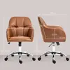 Buy HOMCOM Faux Leather Tub Office Chair, with Wheels - Brown, 3 from Furnituretta
