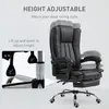 Buy Vinsetto Home Office Chair Microfibre Desk Chair with Reclining Function Armrests Swivel Wheels Footrest Black, 4 from Furnituretta