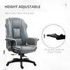 Buy Vinsetto High Back Office Chair, PU Leather Desk Chair, Reclining Swivel Computer Chair for Home, Grey, 4 from Furnituretta