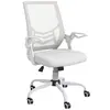 Buy Vinsetto Mesh Office Chair, Computer Desk Chair with Flip-up Armrests, Lumbar Back Support and Swivel Wheels, White from Furnituretta