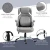 Buy Vinsetto Linen-Look Office Chair, with Adjustable Height and Tension - Grey, 9 from Furnituretta