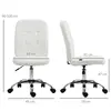 Buy Vinsetto Armless Faux Leather Office Chair - White, 3 from Furnituretta