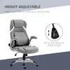 Buy Vinsetto Linen-Look Office Chair, with Adjustable Height and Tension - Grey, 4 from Furnituretta