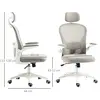 Buy Vinsetto Multi-Adjustable Office Chair, with Lumbar Support, Headrest and Mesh Back - Grey, 3 from Furnituretta