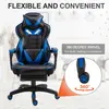 Buy Vinsetto Faux Leather Reclining Gaming Chair, with Footrest - Blue/Black, 5 from Furnituretta