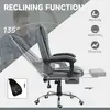 Buy HOMCOM Executive Office Chair, Home Office Chair with Swivel Wheels, Reclining Backrest, Retractable Footrest, Grey, 5 from Furnituretta