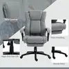 Buy Vinsetto PU Leather Office Chair, Swivel Computer Chair with Footrest, Wheels, Adjustable Height, Grey, 7 from Furnituretta