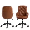 Buy Erik Gas Lift Desk Chair – Brandy PU Leather with Swivel & Height Adjustment, 3 from Furnituretta