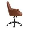 Buy Erik Gas Lift Desk Chair – Brandy PU Leather with Swivel & Height Adjustment, 4 from Furnituretta