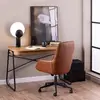 Buy Erik Gas Lift Desk Chair – Brandy PU Leather with Swivel & Height Adjustment, 5 from Furnituretta