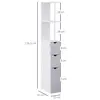 Buy Homcom Slimline Bathroom Storage Free-Standing Bathroom Cabinet, 3 from Furnituretta