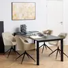 Buy Brentford Matt Black Ceramic Dining Table – 6-Seater with Powder-Coated Steel Base, 3 from Furnituretta