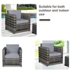 Buy Outsunny 1 Seater Rattan Garden Chair All-Weather Wicker Single Sofa, 4 from Furnituretta