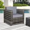Buy Outsunny 1 Seater Rattan Garden Chair All-Weather Wicker Single Sofa from Furnituretta