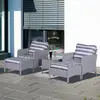 Buy Outsunny 2 Seater PE Rattan Garden Furniture Set, 2 Armchairs, 2 from Furnituretta
