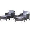 Buy Outsunny 2 Seater PE Rattan Garden Furniture Set, 2 Armchairs from Furnituretta