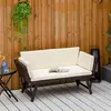 Buy Outsunny 2 Seater Rattan Folding Daybed Sofa Bench Garden Chair, 2 from Furnituretta