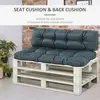 Buy Outsunny 2Pcs Garden Tufted Pallet Cushion Seat Pad, 4 from Furnituretta