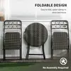 Buy Outsunny 3 PCS Rattan Wicker Bistro Set with Easy Folding, 4 from Furnituretta
