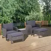Buy Outsunny 2 Seater Rattan Garden Furniture Set Wicker Weave Sofa, 2 from Furnituretta