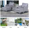 Buy Outsunny 2 Seater PE Rattan Garden Furniture Set, 2 Armchairs, 7 from Furnituretta