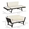 Buy Outsunny 2 Seater Rattan Folding Daybed Sofa Bench Garden Chair, 3 from Furnituretta