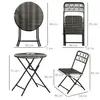 Buy Outsunny 3 PCS Rattan Wicker Bistro Set with Easy Folding, 3 from Furnituretta