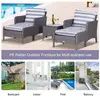 Buy Outsunny 2 Seater PE Rattan Garden Furniture Set, 2 Armchairs, 7 from Furnituretta