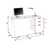 Buy Wells White Computer Desk with 3 Drawers – Spacious & Stylish Workspace, 5 from Furnituretta