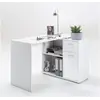 Buy Stirling Corner Flexi Computer Desk – White Finish with Drawer & Cupboard, Colour: White from Furnituretta