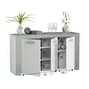 Buy Ramsey White and Grey Sideboard Cabinet – Alpine White & Concrete Grey Finish, 6 from Furnituretta