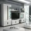 Buy Chester TV Unit Cabinet – White Gloss Front with Dark Brown Effect, Colour: White, 3 from Furnituretta
