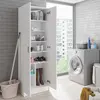 Buy Eva Multi-Purpose Wide Storage Cupboard – White Matt Finish with Adjustable Shelves, Colour: White, 4 from Furnituretta