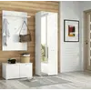 Buy Malton Slim Wardrobe – White Gloss Front with Mirrored Door and Matt White Frame, 3 from Furnituretta