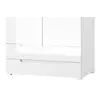 Buy Malton Sleek Design Wardrobe – White Gloss Fronts with Matt White Frame and Handleless Finish, 3 from Furnituretta