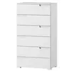 Buy Malton Chest of Drawers – White High Gloss Fronts with Matt White Frame, 3 from Furnituretta