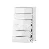 Buy Malton Chest of Drawers – White High Gloss Fronts with Matt White Frame, 4 from Furnituretta