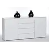 Buy Malton Wide Sideboard Cabinet – White Gloss Fronts with Matt White Frame, 2 from Furnituretta