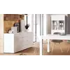 Buy Malton Wide Sideboard Cabinet – White Gloss Fronts with Matt White Frame, 4 from Furnituretta