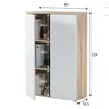 Buy Corby Office Storage Cupboard – Oak and White Finish with 2 Doors and Shelves, 3 from Furnituretta