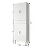 Buy Mole Tall Bathroom Cupboard – White Soft Gloss Finish with Metal Feet, 5 from Furnituretta