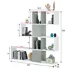 Buy Walsall Bookcase – White and Concrete Grey Finish with Wide Shelving, 3 from Furnituretta