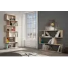 Buy Arun Tall Bookcase – Oak Effect Finish with Slim Shelving Design, 5 from Furnituretta