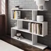 Buy Arun Short Bookcase – White Gloss Finish with Wide Shelving, 3 from Furnituretta