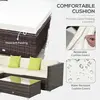 Buy Outsunny 4-Seater Garden Rattan Furniture Rattan Sofa Set, 5 from Furnituretta