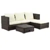 Buy Outsunny 4-Seater Rattan Garden Furniture Storage Sofa Set from Furnituretta